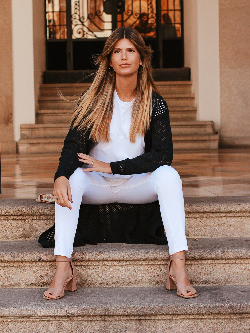 Pantaloni push-up in twill