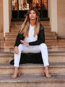 Pantaloni push-up in twill