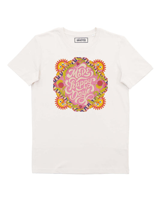 T-shirt unisex More Happy Days con grafica messaggio