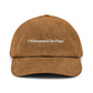 Cappello dad hat in velluto a coste con ricamo
