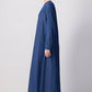Abito lungo effetto denim in cotone