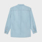 Overshirt in denim sbiancato azzurro chiaro