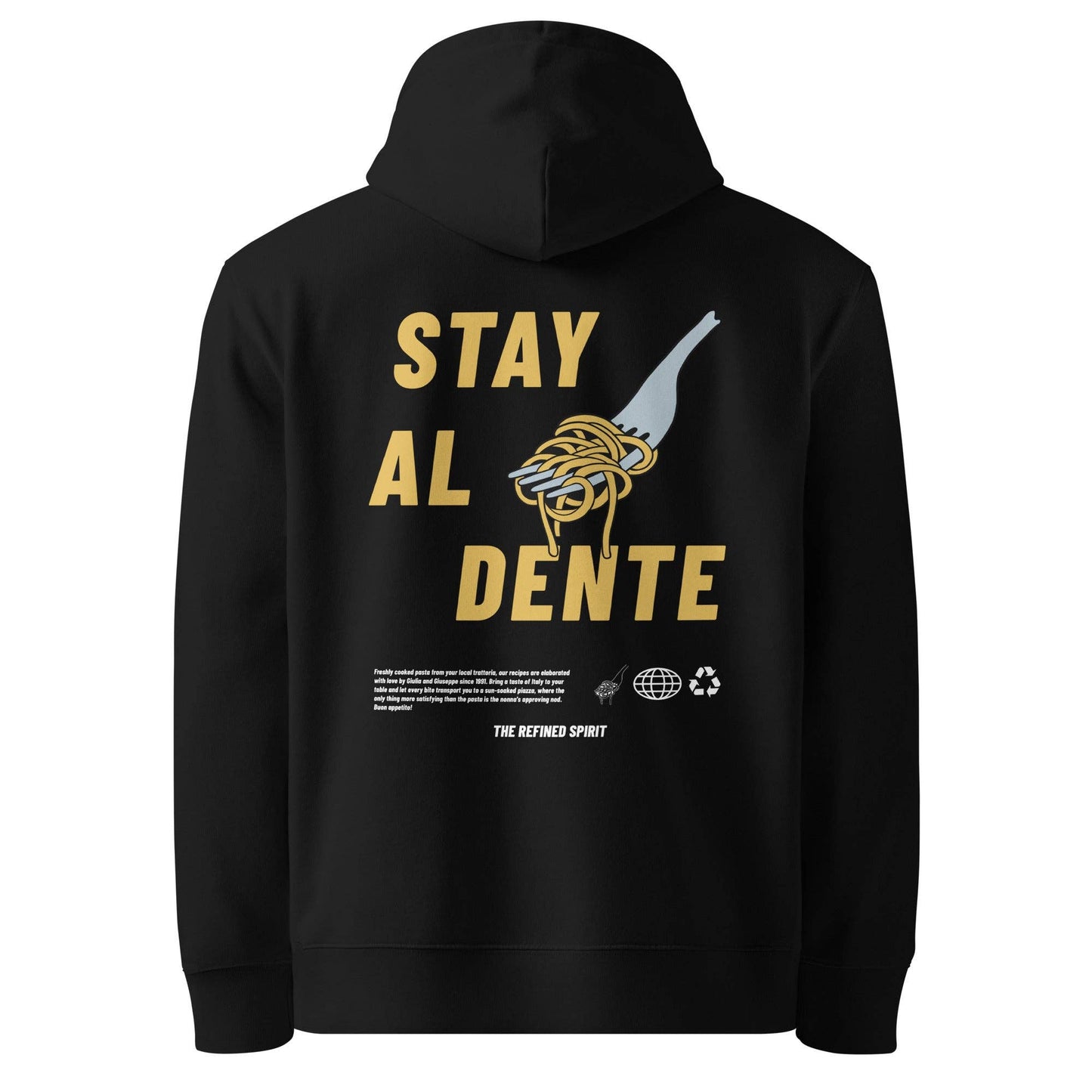 Felpa con cappuccio biologica Stay Al Dente