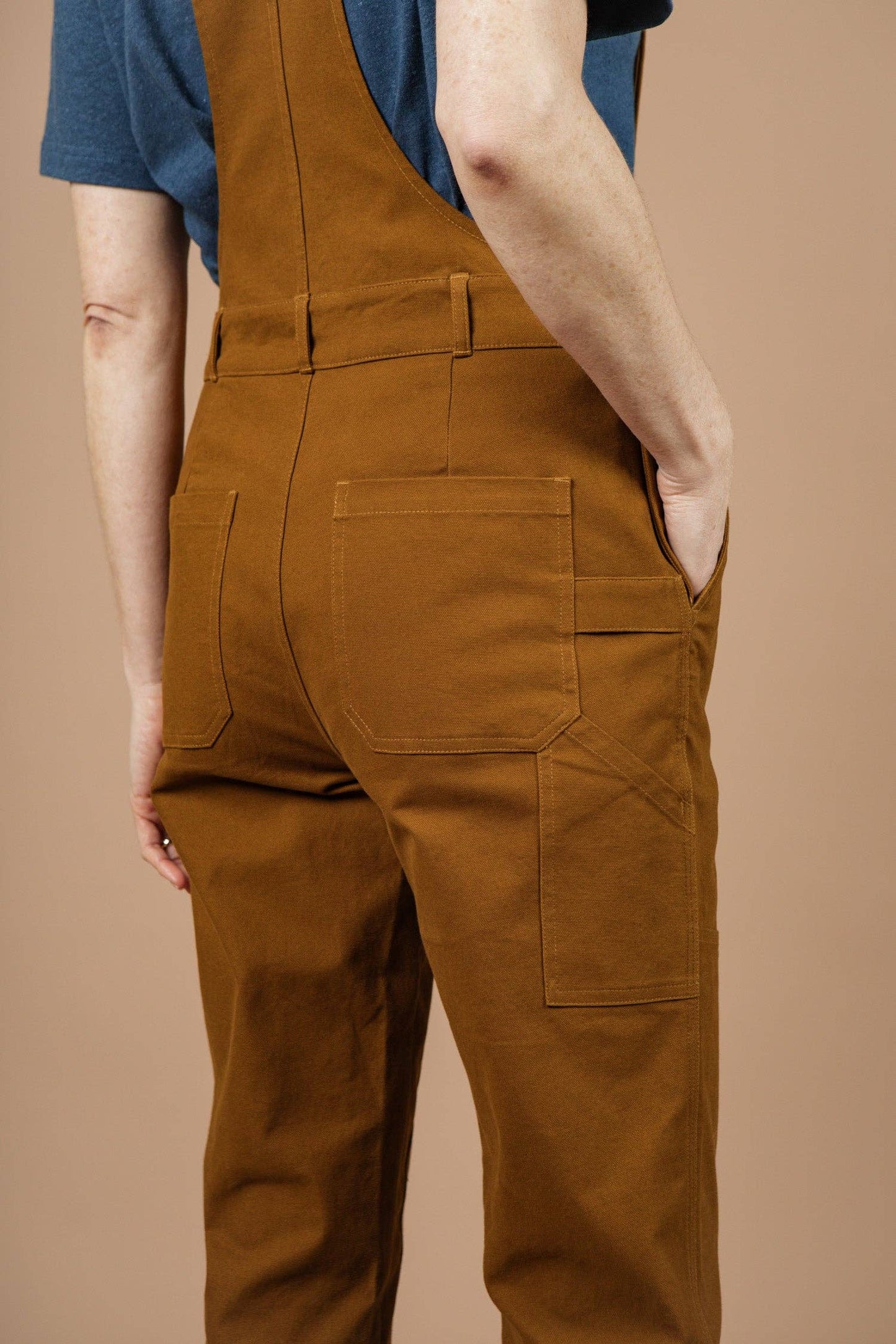 Tuta Utility Tobin in Tela Marrone