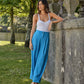 Pantaloni a righe a vita alta