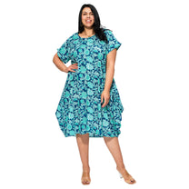 Abito midi estivo boho in cotone con stampa floreale