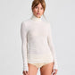 Maglia dolcevita Anna in lana bianco sporco