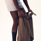 Pantaloni chino marroni relaxed fit con pinces
