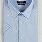 Camicia slim fit a manica corta azzurro cielo