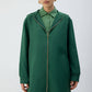 Giacca lunga con cappuccio e zip