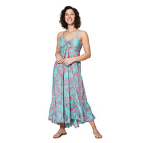 Abito estivo lungo senza maniche boho multicolor