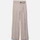 Pantaloni dritti con laccio in vita