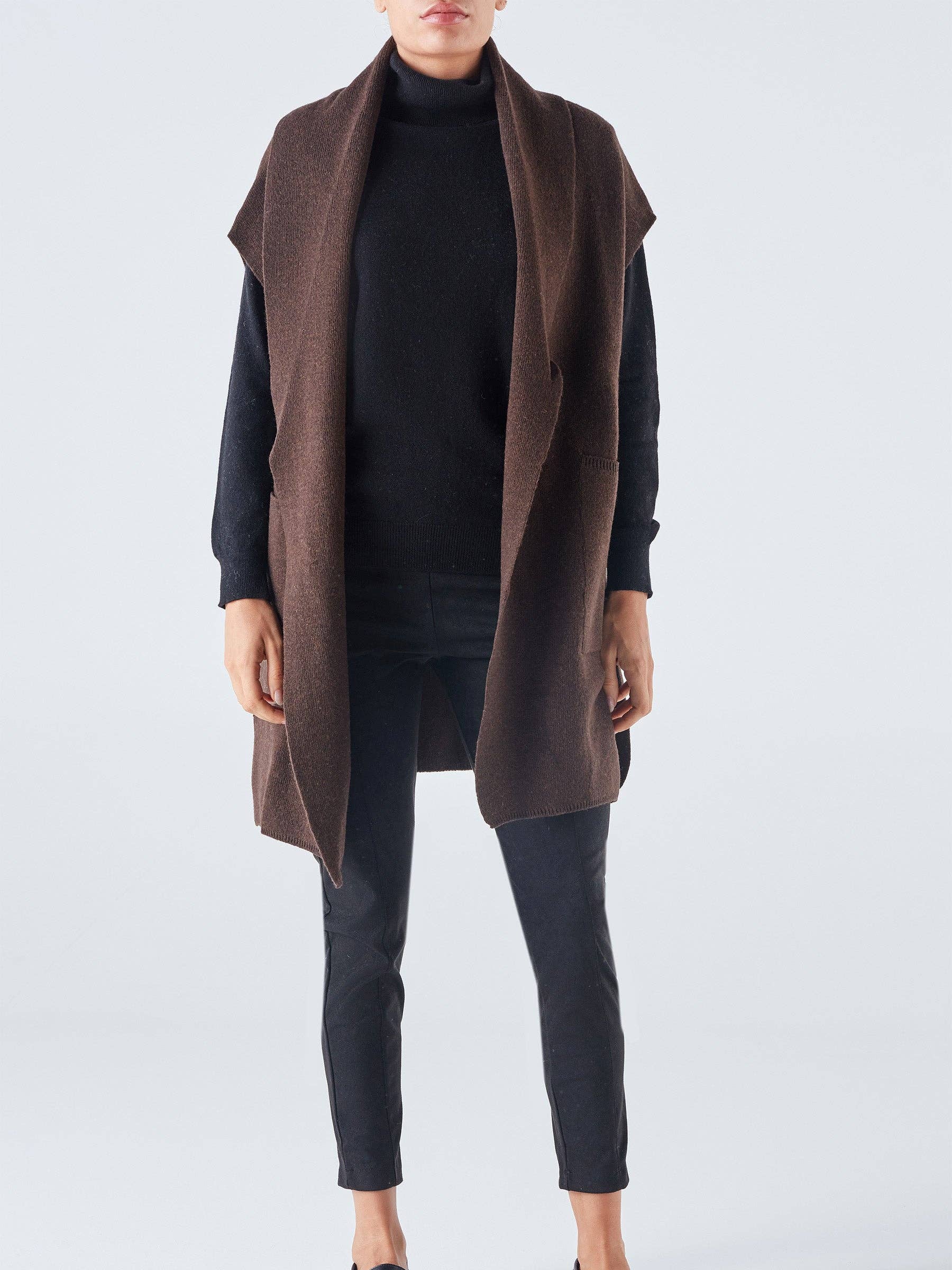Gilet in maglia con tasche