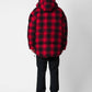 Parka Tartan Imbottito con Cappuccio Rimovibile