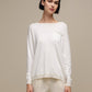 Maglione in maglia donna con taschino applicato