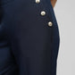 Pantaloni ampi vita alta blu navy Ponata