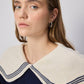Maglione oversize in maglia con maxi colletto stile sailor