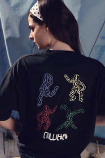 T-shirt oversize con stampa Vinyl Dancer