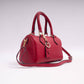 Borsa bauletto in pelle martellata con tracolla