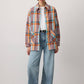 Giacca overshirt a quadri multicolor