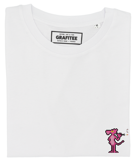 T-shirt Pink Panther ricamata in cotone biologico