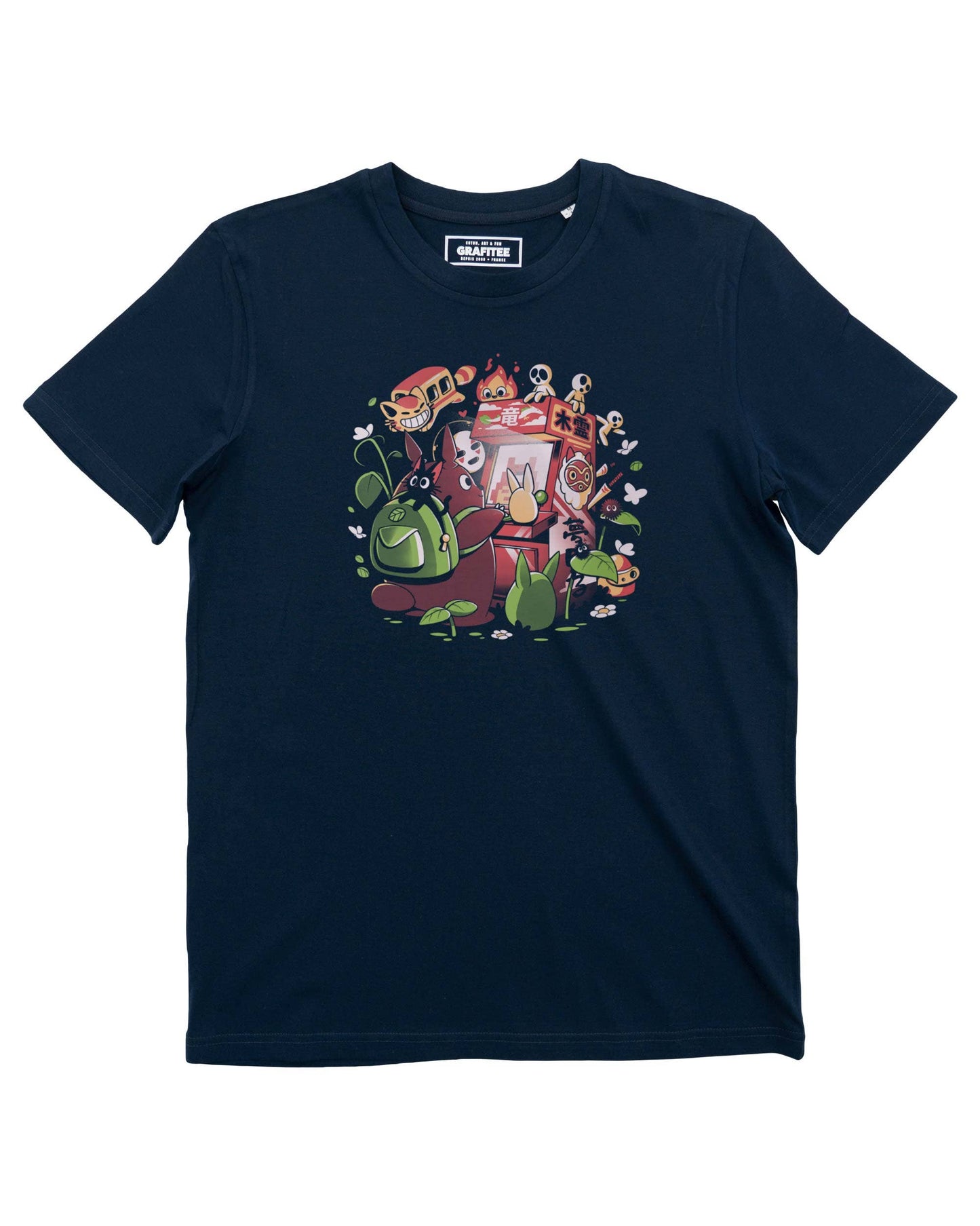T-shirt unisex in cotone biologico con stampa grafica stile Totoro