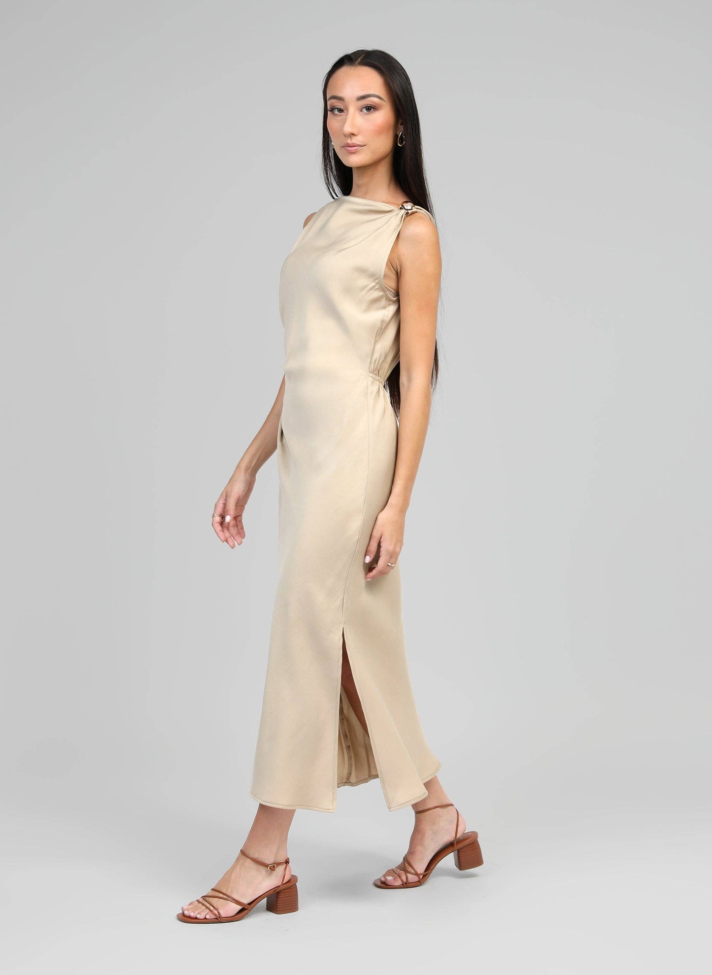 Abito midi Mirka beige