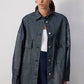 Giacca oversize in gabardine glitterata