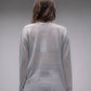 Maxi Maglia Scollo a V con Spacco Laterale in Maglia 3D