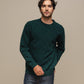 Maglione girocollo in cotone con motivo jacquard