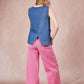 Top in denim Ariette da donna