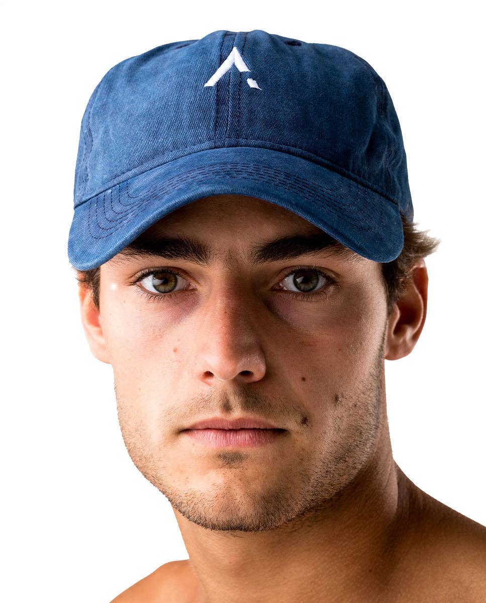 Cappellino baseball washed blu