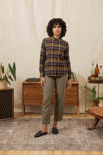Camicia slim a quadri Alba del Deserto