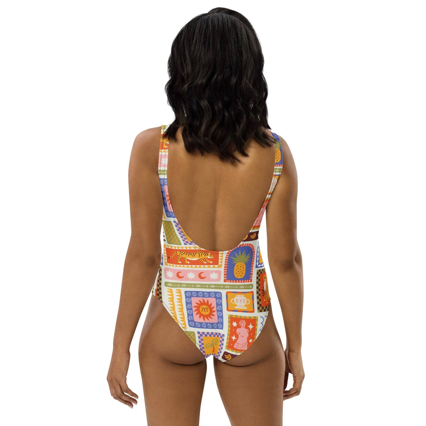 Costume intero Calypso con stampa multicolor