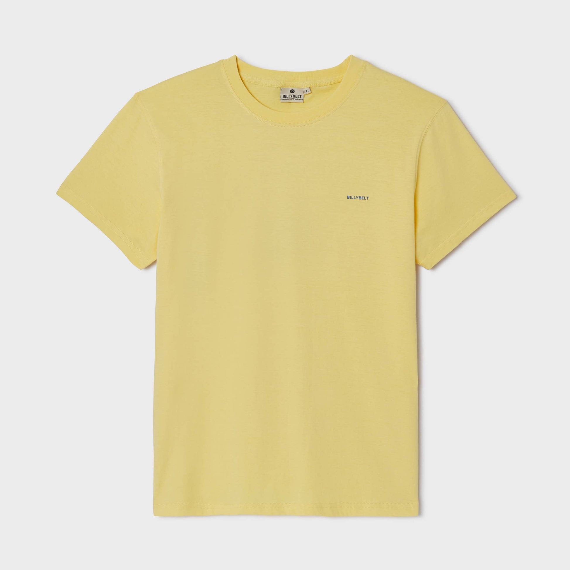 T-shirt gialla in cotone biologico con stampa Piranha