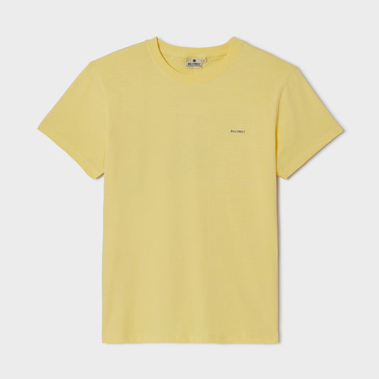 T-shirt gialla in cotone biologico con stampa Piranha
