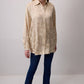 Camicia jacquard in viscosa e rayon