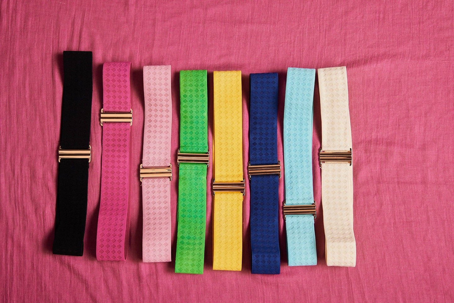 Cintura elastica colorata con fibbia