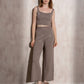 Top cropped in maglia con glitter