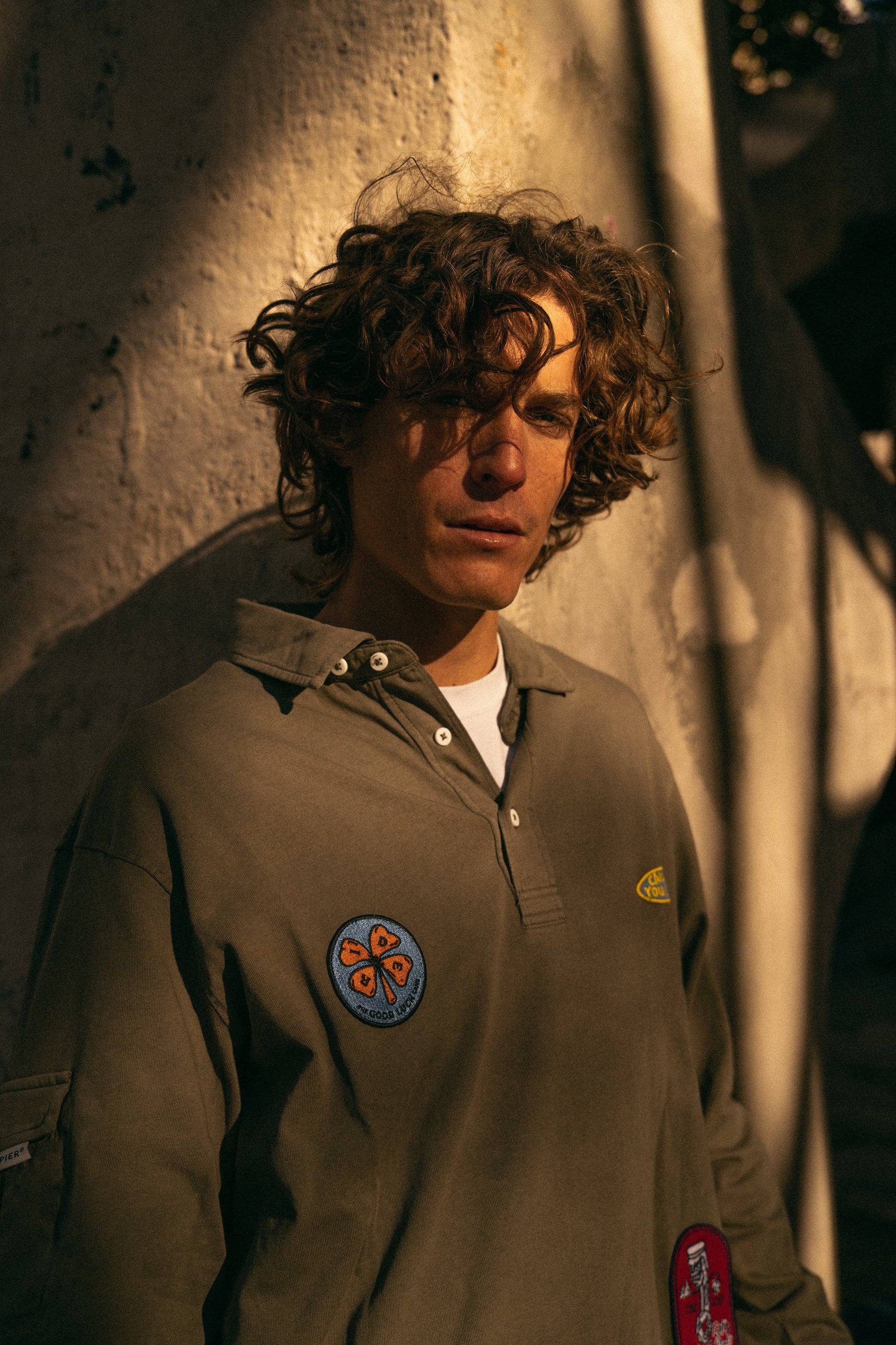 Polo a manica lunga con patch