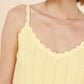 Top Maisy in cotone con spalline sottili e scollo a V