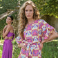 Blusa stampata multicolor