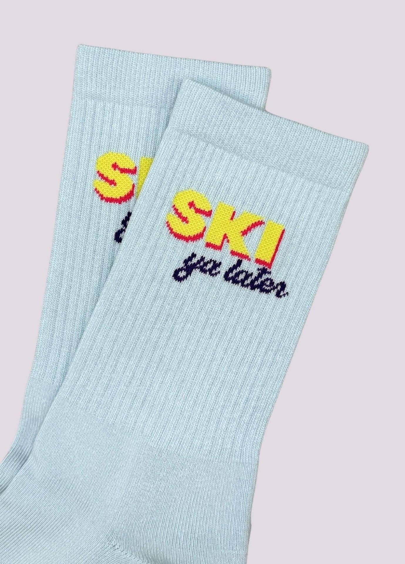Calzini "Ski Ya Later" in cotone biologico