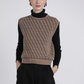 Gilet in maglia jacquard bicolor