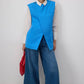 Gilet sartoriale doppiopetto in misto lino