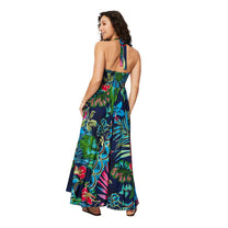 Abito lungo estivo boho con schiena scoperta