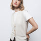 Gilet in maglia con scollo a V e bottoni