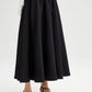 Gonna midi nera con volant
