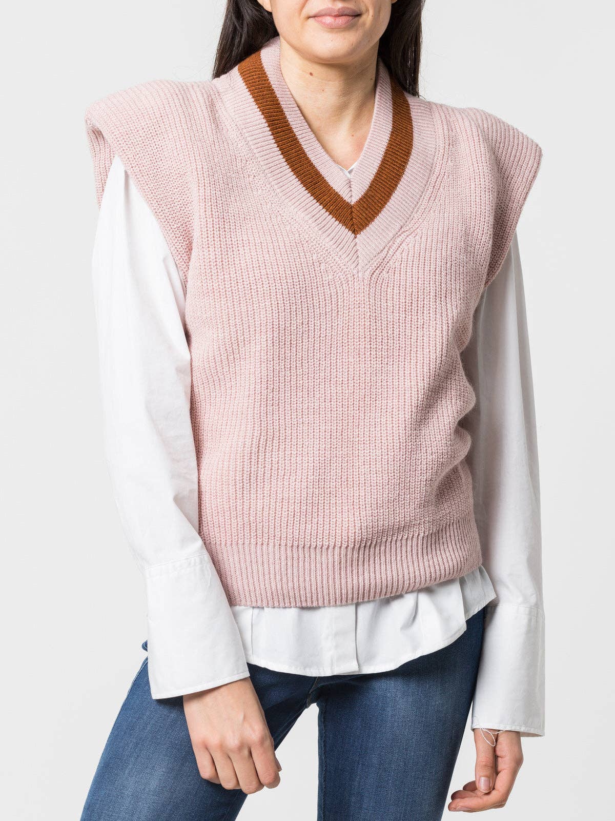Gilet in maglia Risca con scollo a V