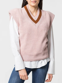 Gilet in maglia Risca con scollo a V